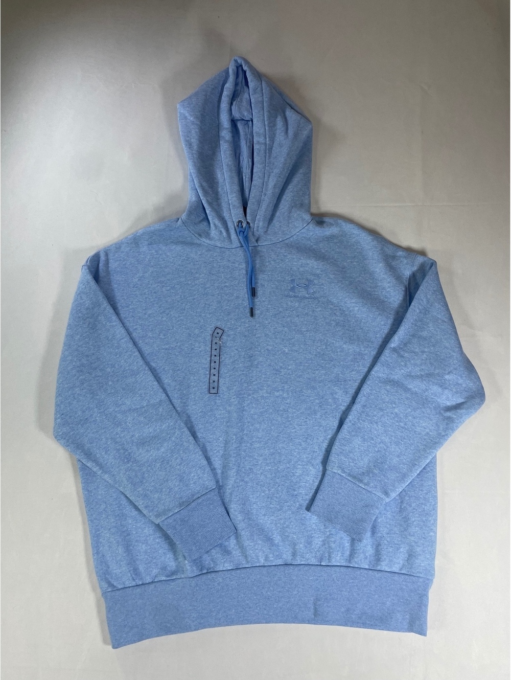NWT Under Armour Womens UA Icon Fleece OS Oversized Hoodie Light Blue Medium M